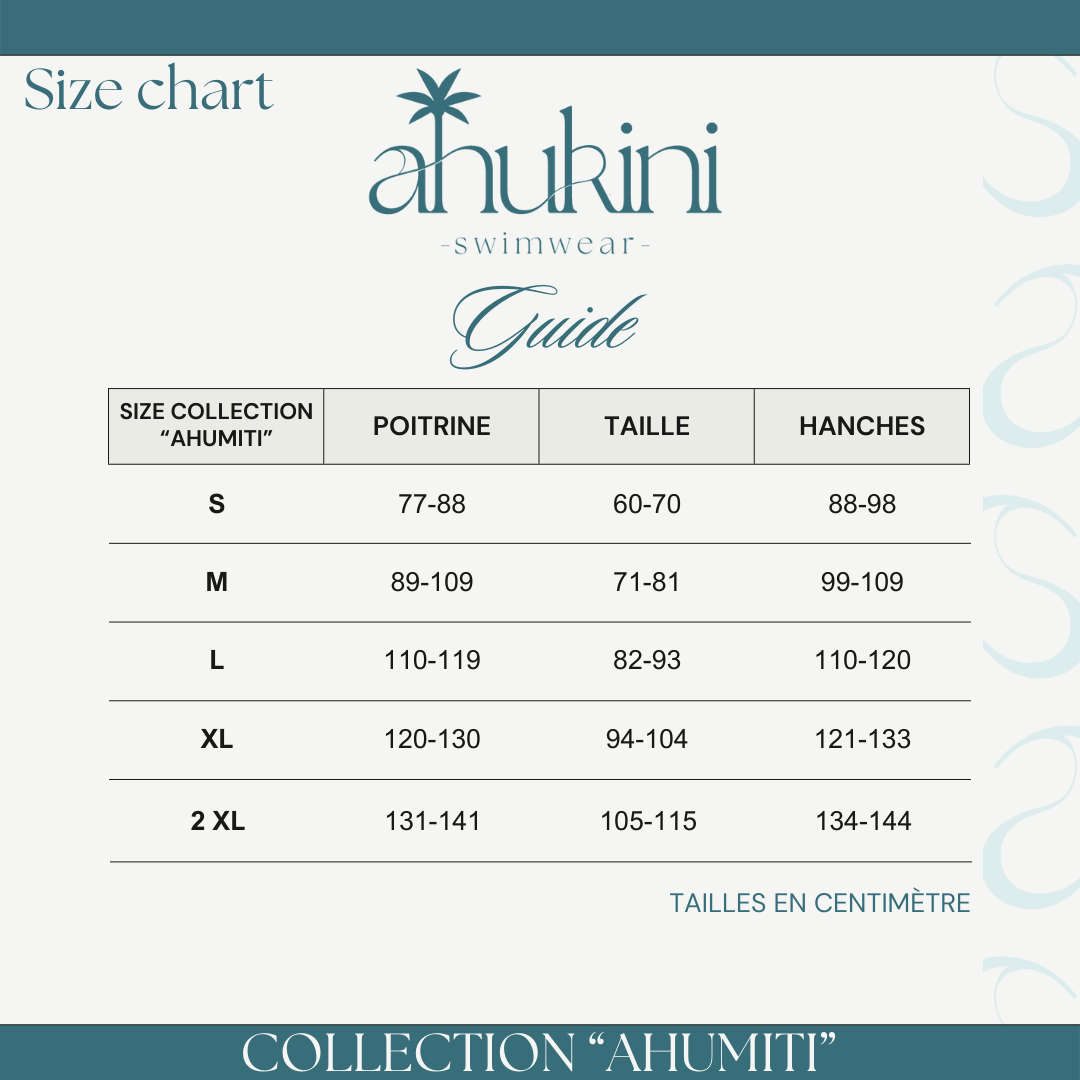 Collection "AhuMiti" 116,48€ ou 13 900 F Cfp (Remise solde -20% ou -30% à la validation du panier) - Ahukini Swimwear