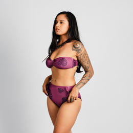 "AhuMiti" haut bandeau bretelle amovible bas culotte taille haute et jupe longue