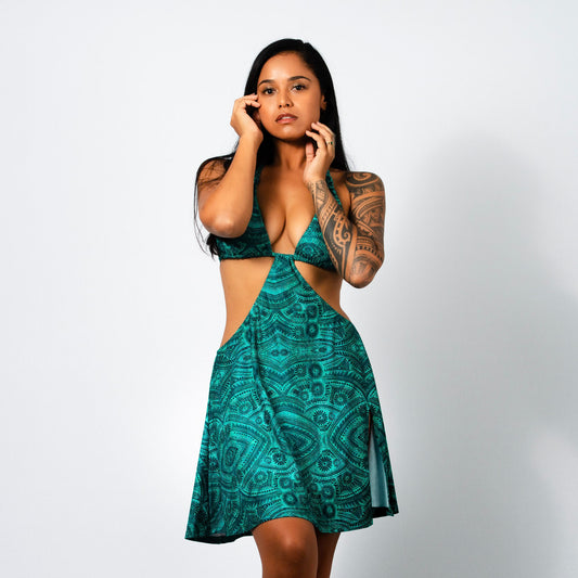 Ensemble maillot/robe 3 pièces, haut ajustable, bas au choix et jupe courte (99€)